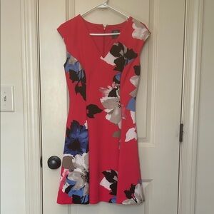 Vince Camuto Red Floral Mini Dress